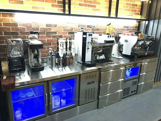 200L холодильник верстака R134A с воздушным охлаждением морозильник верстака