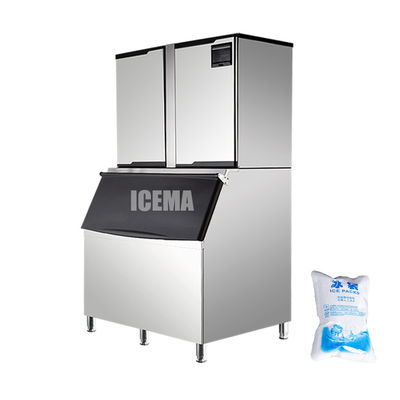 Хорошая цена ICEMA 1000KG 24H Автоматическая 1-тонная машина для изготовления кубиков льда с компрессором Copeland онлайн