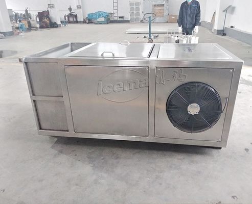Мини ледовый завод 1 тонны компактная ледяная блочная машина с компонентами Schneider Electric