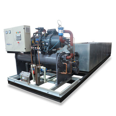Хорошая цена Emerson 62.7KW 2024 Настройка 15 тонн Блок ледяной машины для промышленного льда онлайн