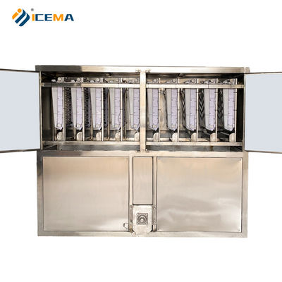 Изолирующая PU 3000кг Промышленная машина для производства кубиков льда для коммерческих применений