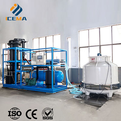 ICEMA Tube Ice Making Machine Настраиваемая ежедневная выходная мощность 1T-30T Подходит для продажи ледовых баров Гостиницы могут быть обеспечены упаковочной машиной ледовые мешки