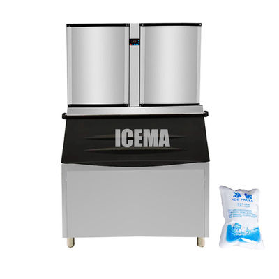 Хорошая цена Самый продаваемый 1000 кг Выпуск Ice Cube Maker Machine Коммерческая стальная машина онлайн